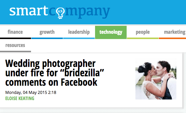 Wedding Photographer Gets Heat On Social Media